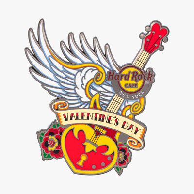 Limited Edition Valentine's Day Winged Heart Guitar Pin Limited Edition Valentine's Day Winged Heart Guitar Pin